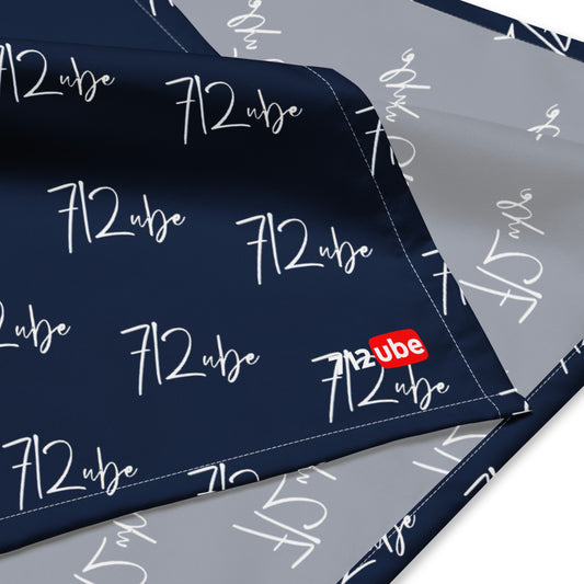 712ube Signature Series All-Over Print Bandana (Navy Blue)