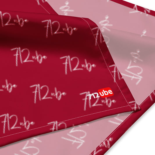 712ube Signature Series All-Over Print Bandana (Red)