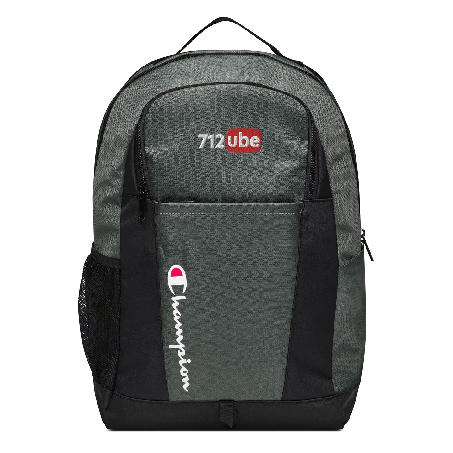 712ube x Champion Embroidered Backpack (White Logo)