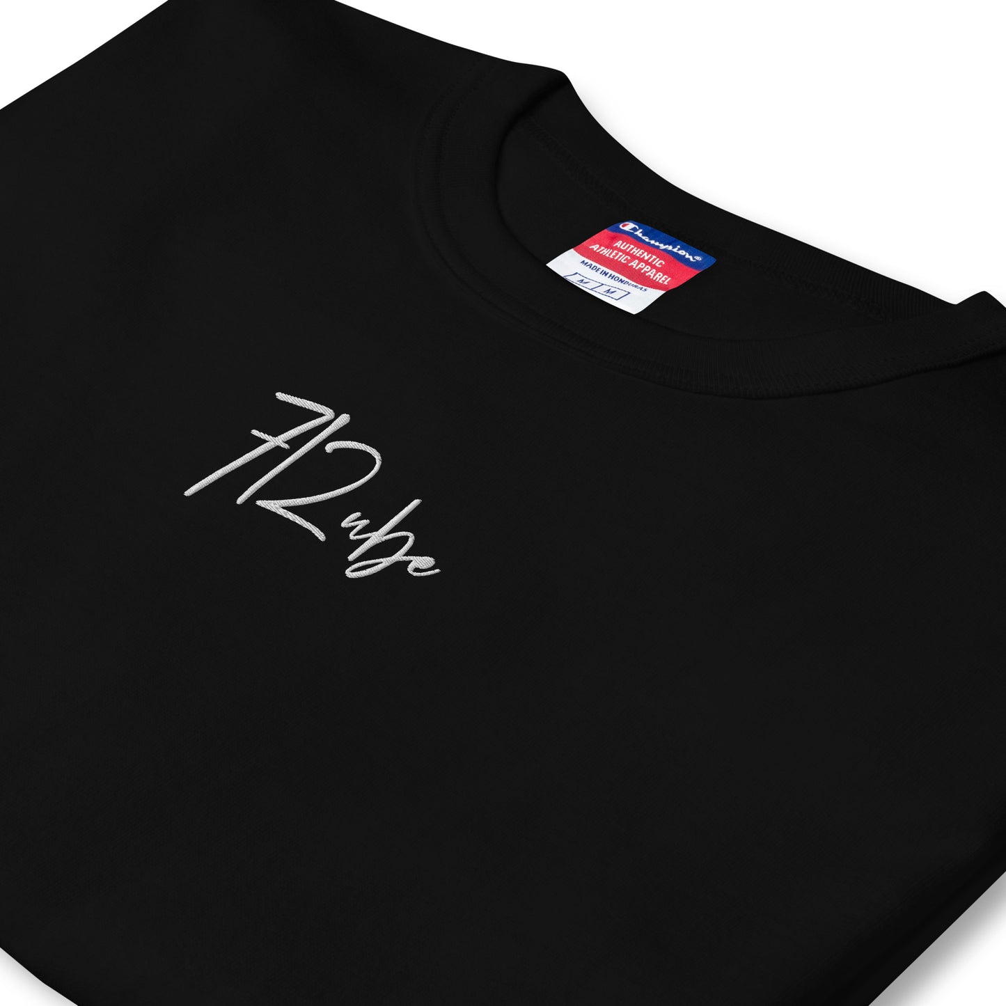 712ube x Champion "Signature Series" Embroidered Men's T-Shirt (White Logo)