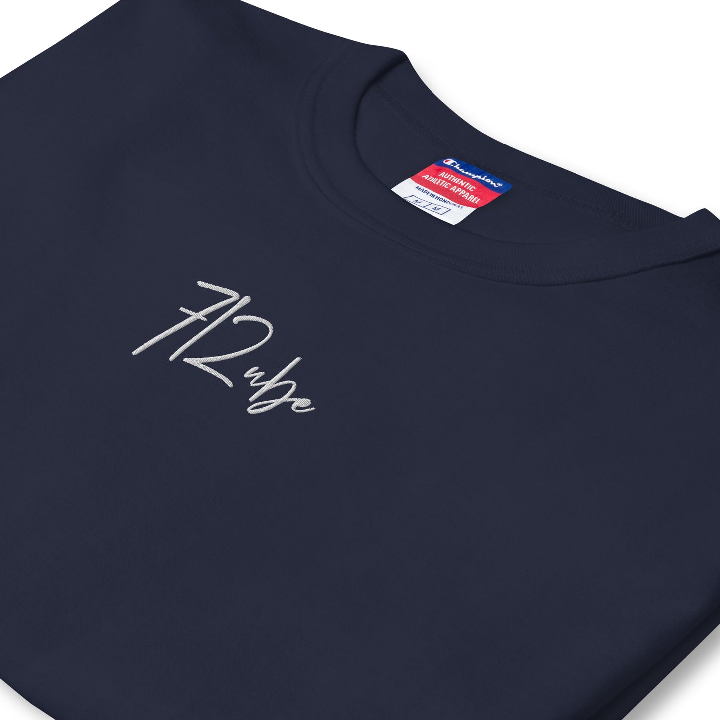 712ube x Champion "Signature Series" Embroidered Men's T-Shirt (White Logo)