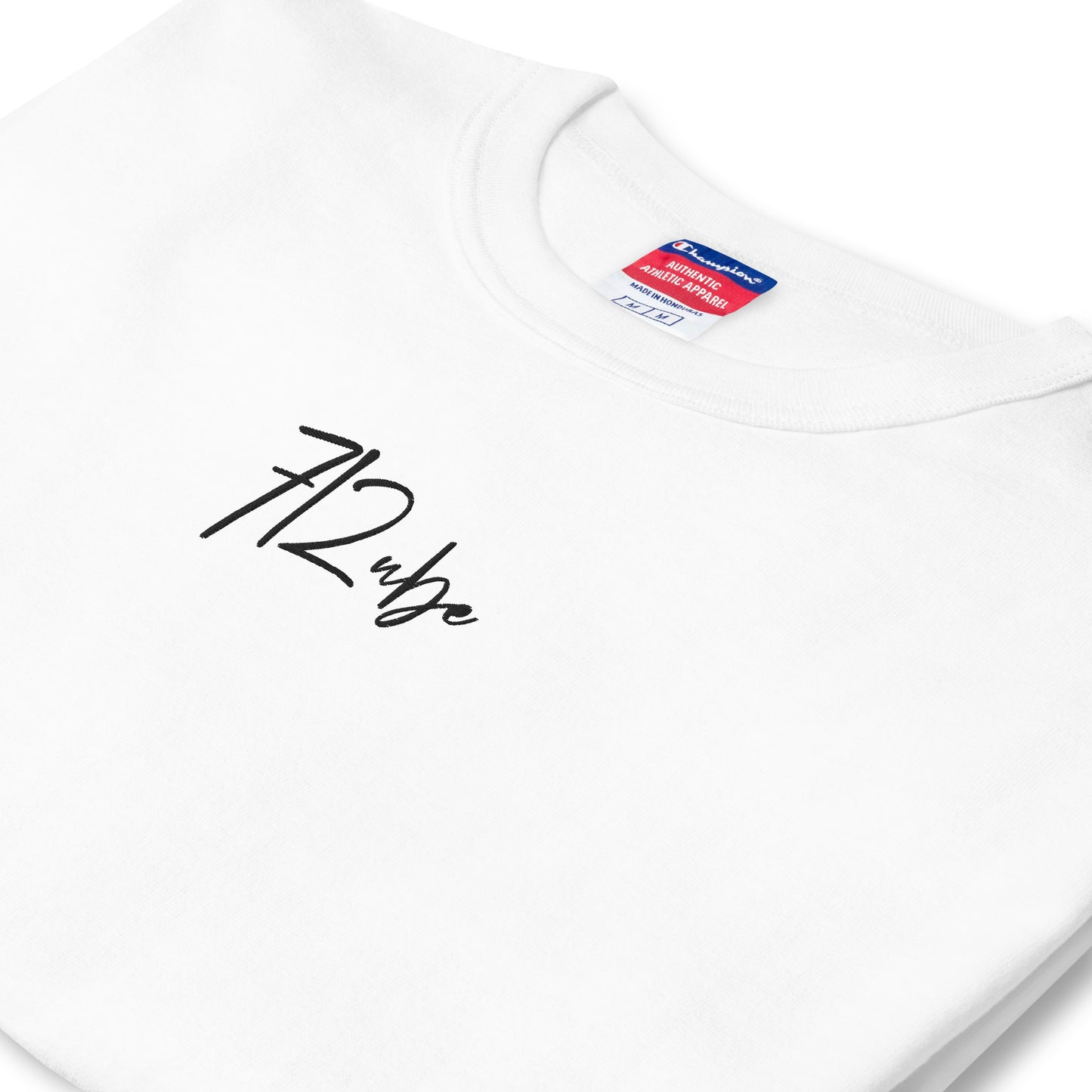 712ube x Champion "Signature Series" Embroidered Men's T-Shirt (Black Logo)