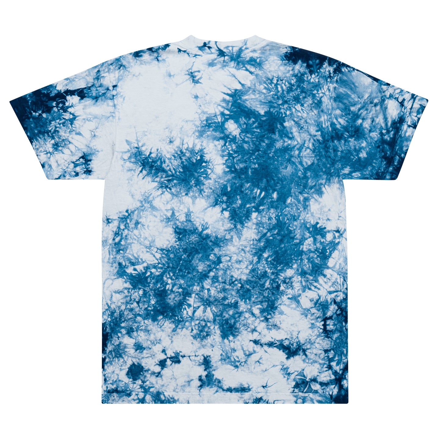 712ube Center Embroidered Oversized Tie-Dye T-Shirt (White Logo)