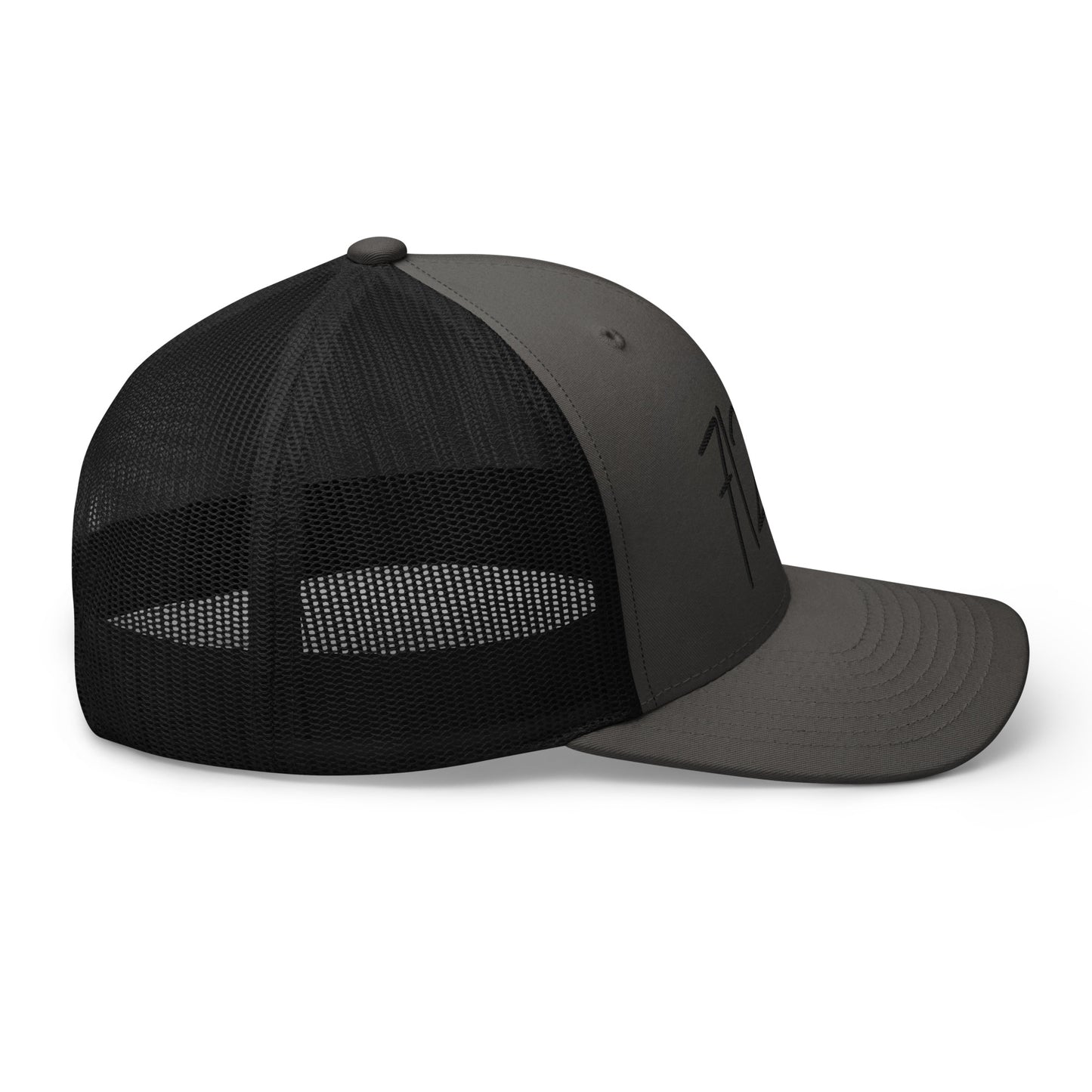 712ube Signature Series Embroidered Trucker Cap (Black Logo)