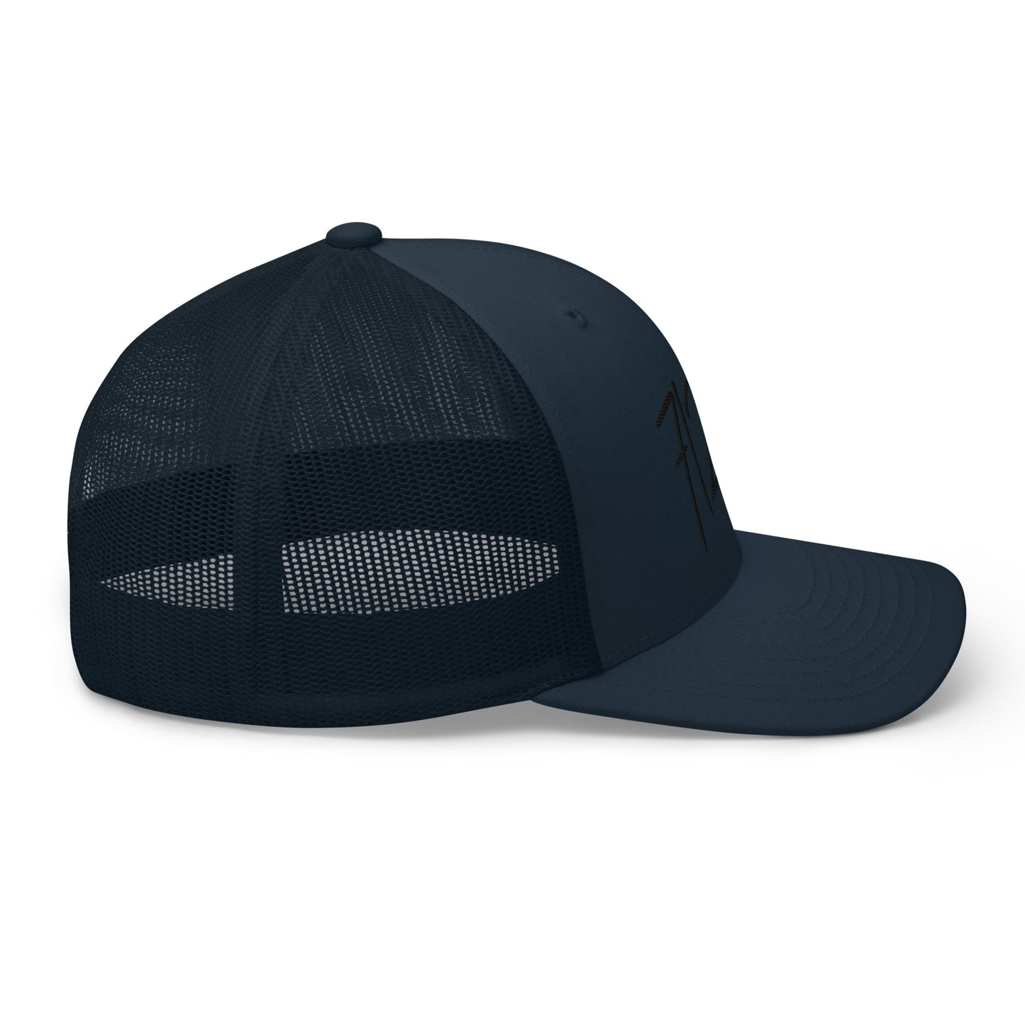 712ube Signature Series Embroidered Trucker Cap (Black Logo)