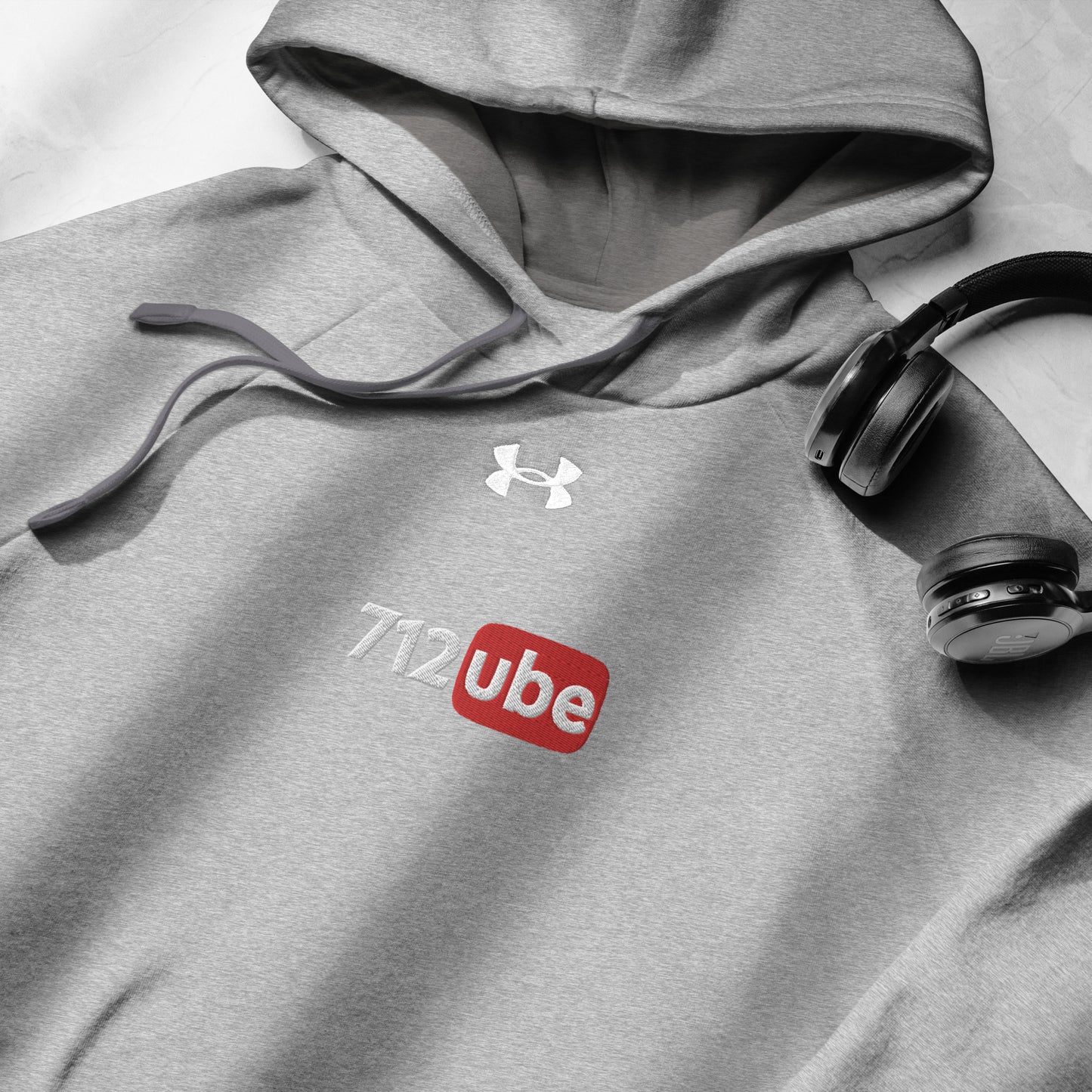 712ube x Under Armour® Embroidered Hoodie (White Logo)