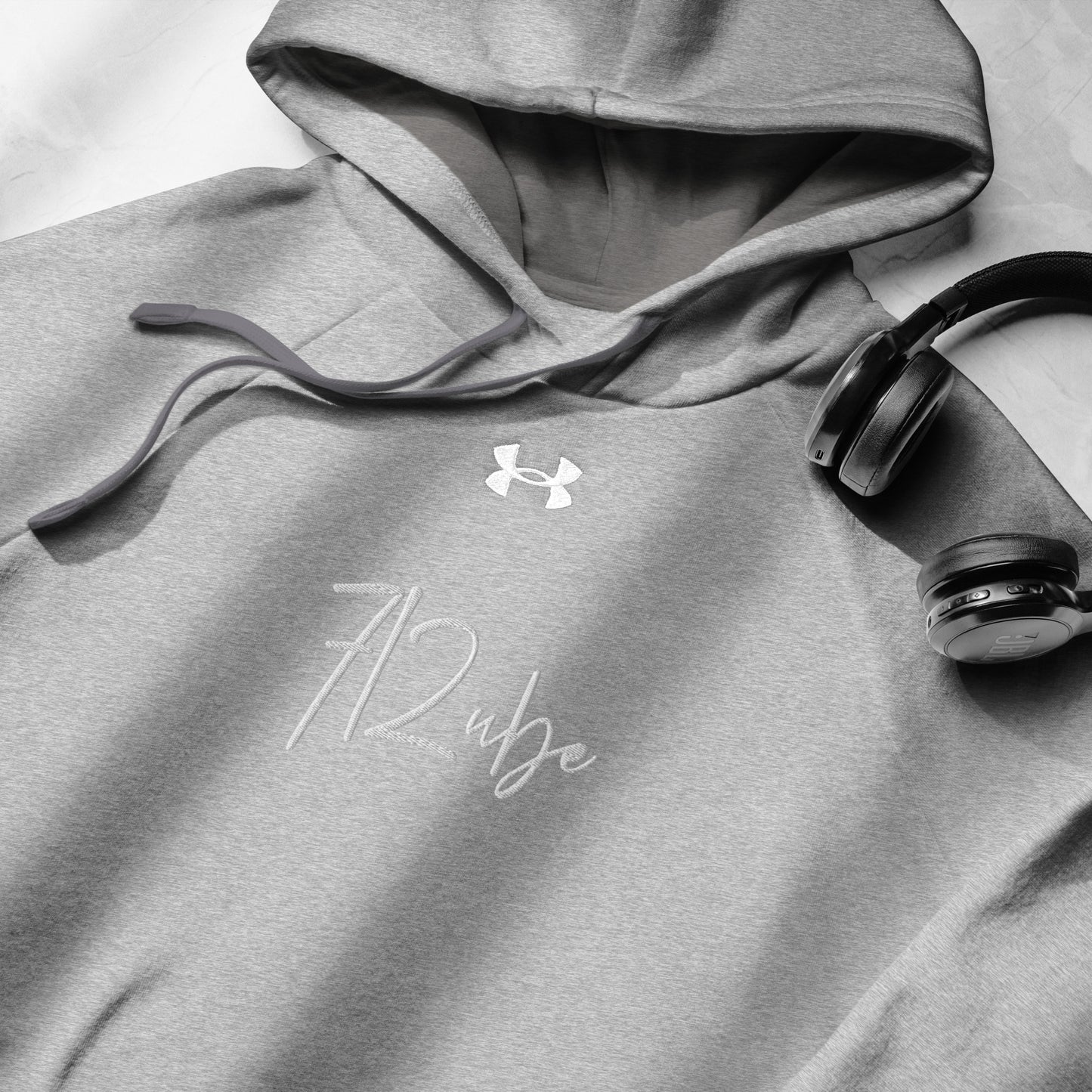 712ube x Under Armour® Signature Series Embroidered Hoodie (White Logo)