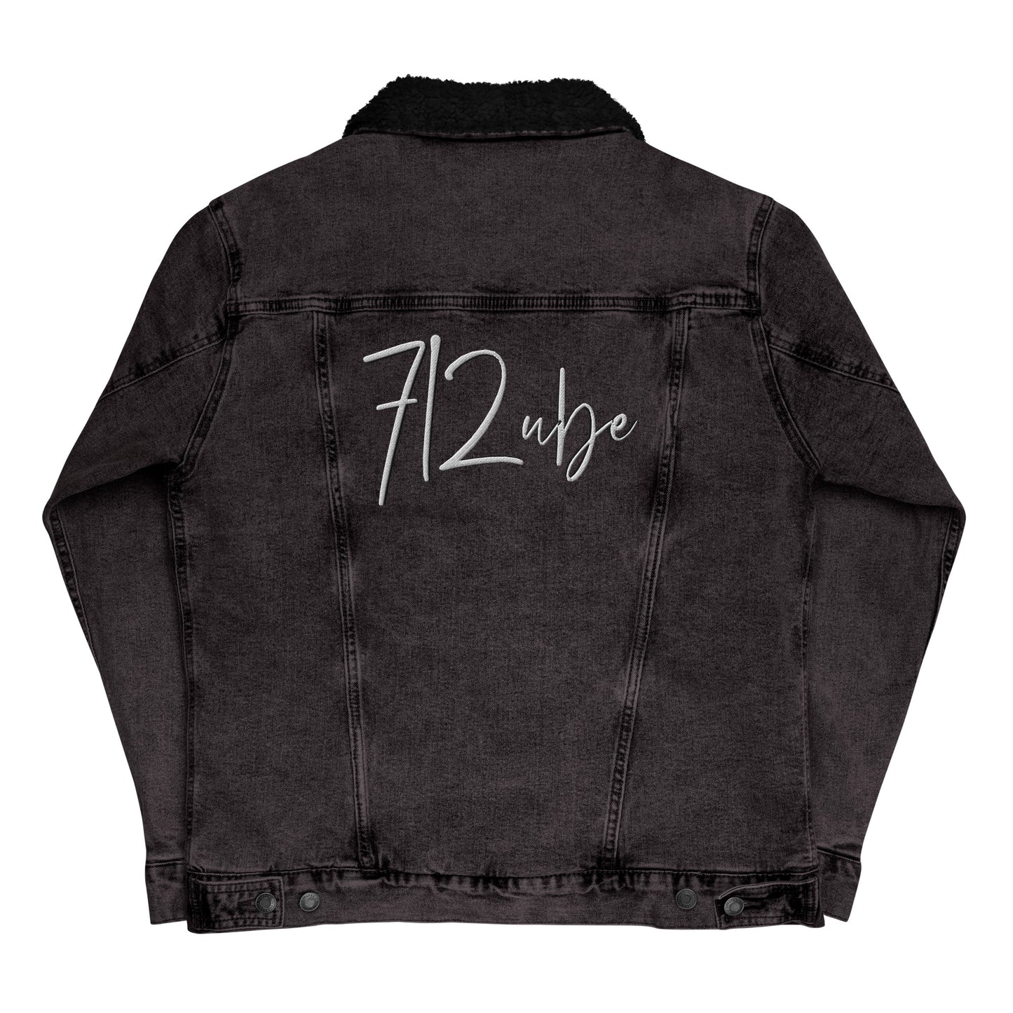 712ube Signature Series Embroidered Unisex Denim Sherpa Jacket