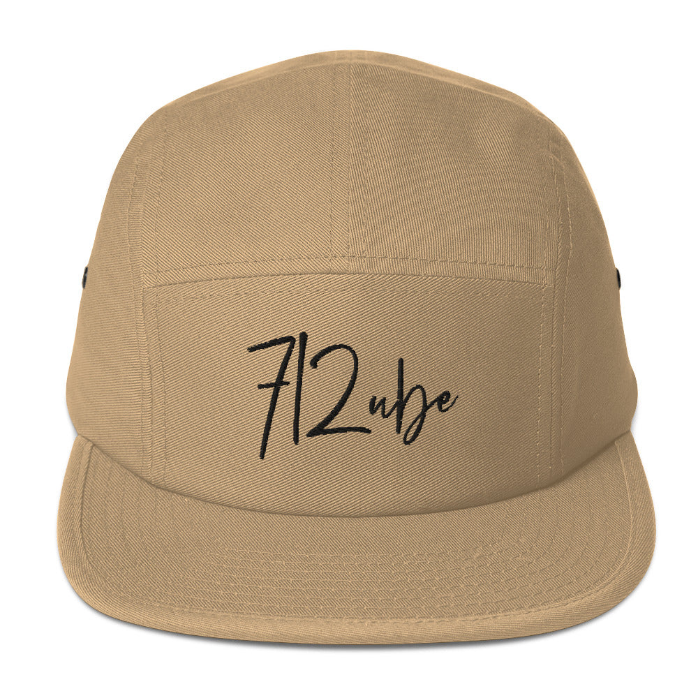 712ube Signature Series Five Panel Cap (Black Logo)