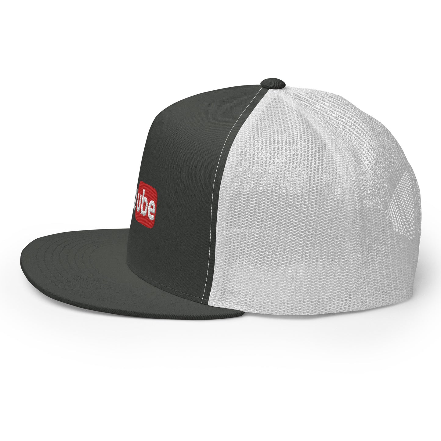 712ube Embroidered Trucker Snapback Cap (White Lettering)