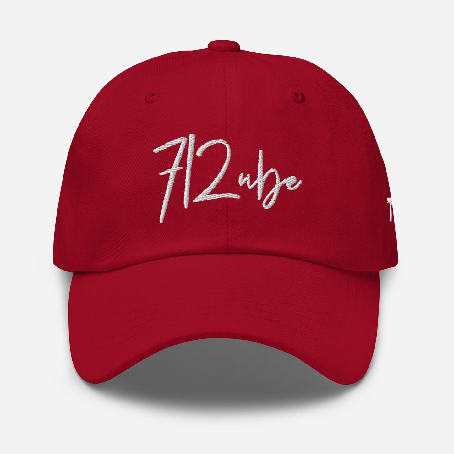 712ube Signature Series Embroidered Dad Hat (White Logo)