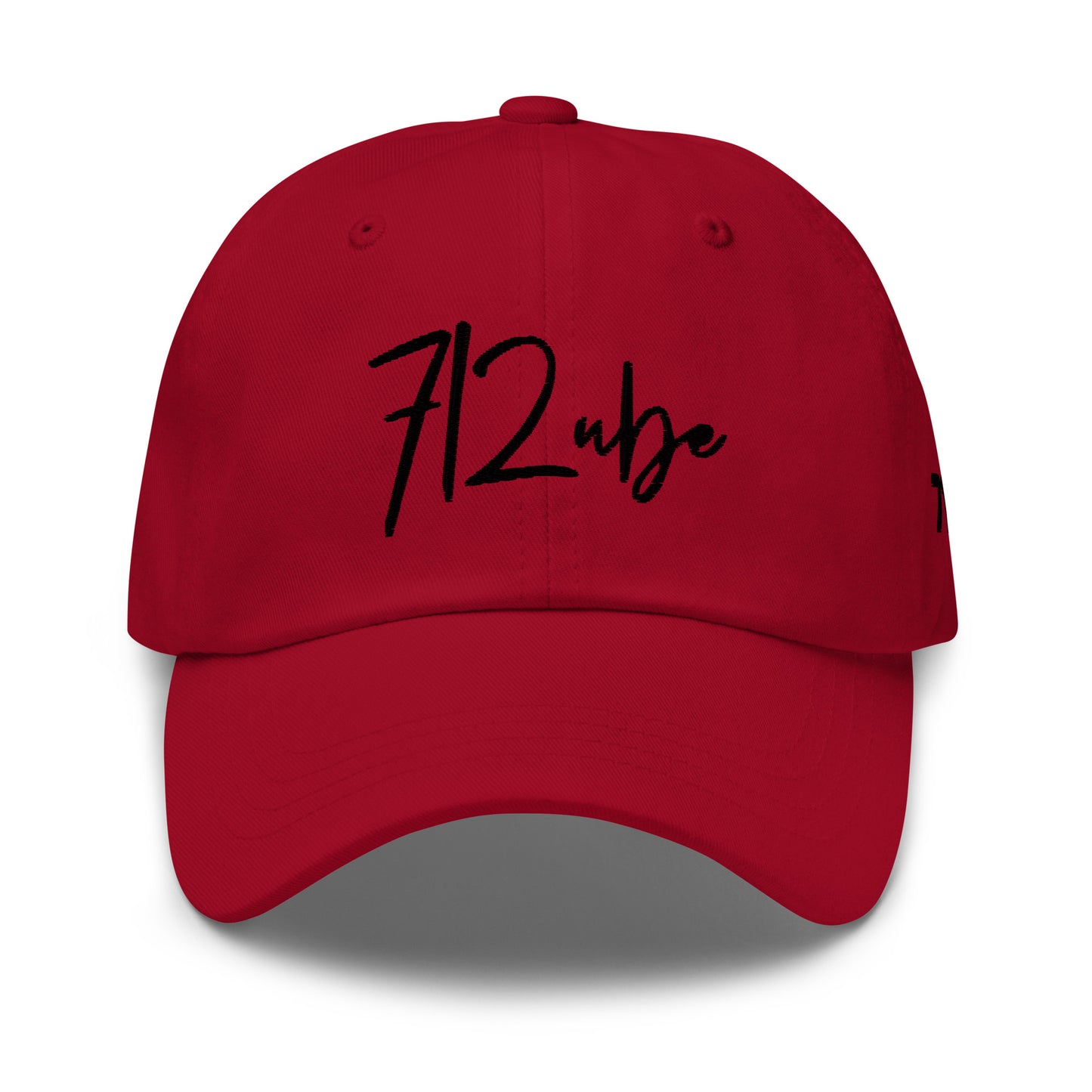 712ube Signature Series Embroidered Dad Hat (Black Logo)