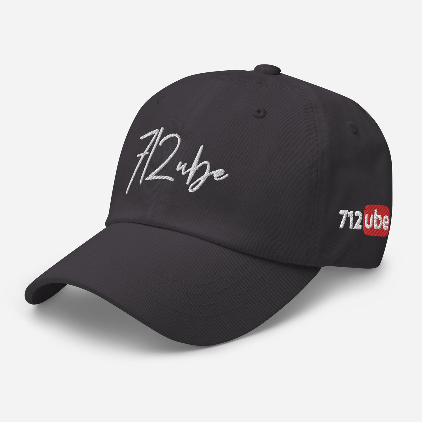 712ube Signature Series Embroidered Dad Hat (White Logo)