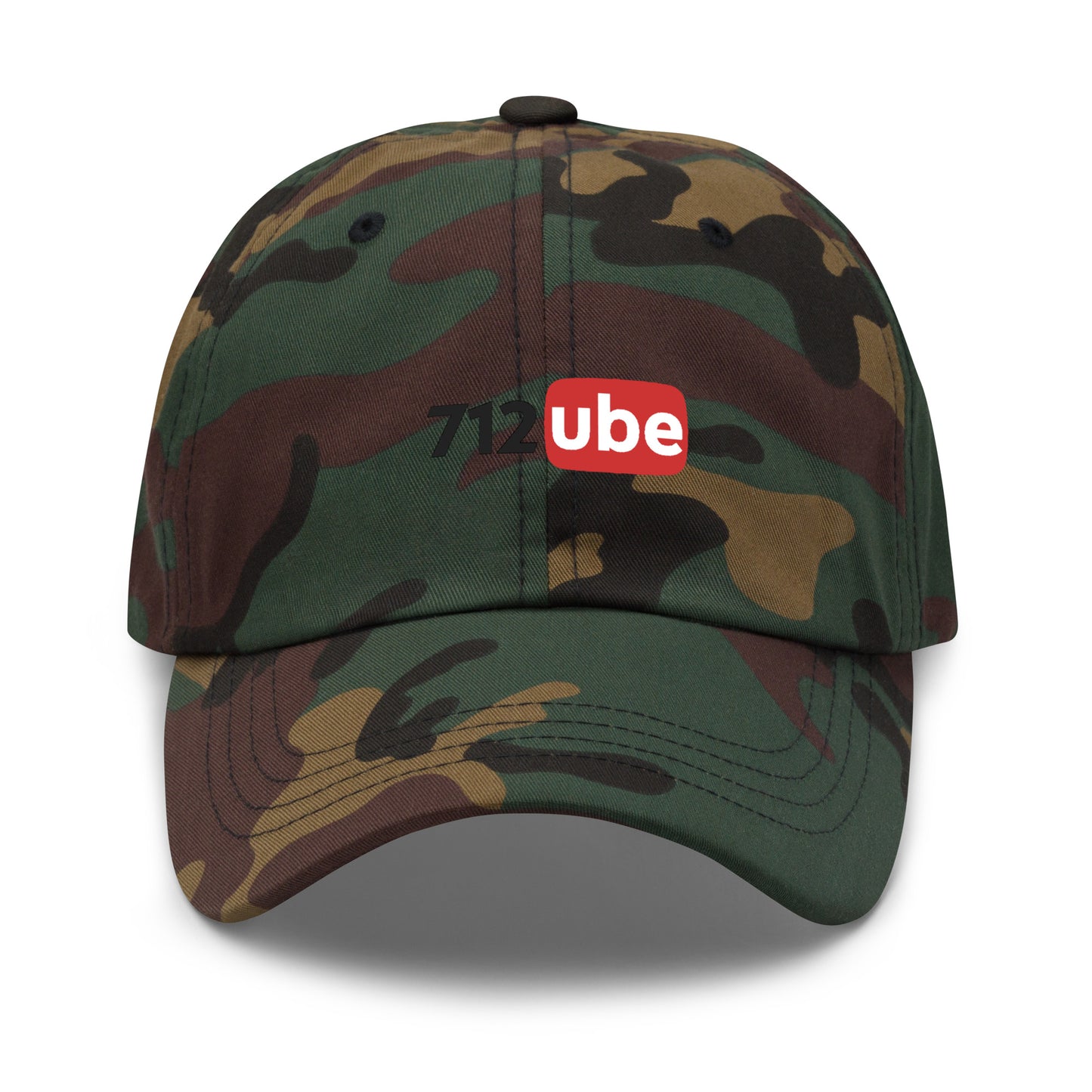 712ube Embroidered Dad Hat (Black Lettering)