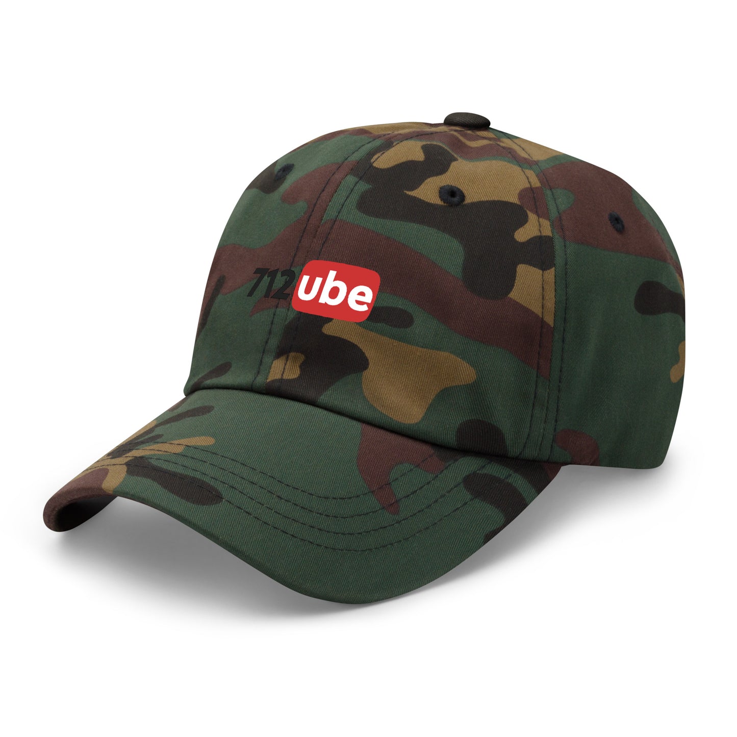 712ube Embroidered Dad Hat (Black Lettering)