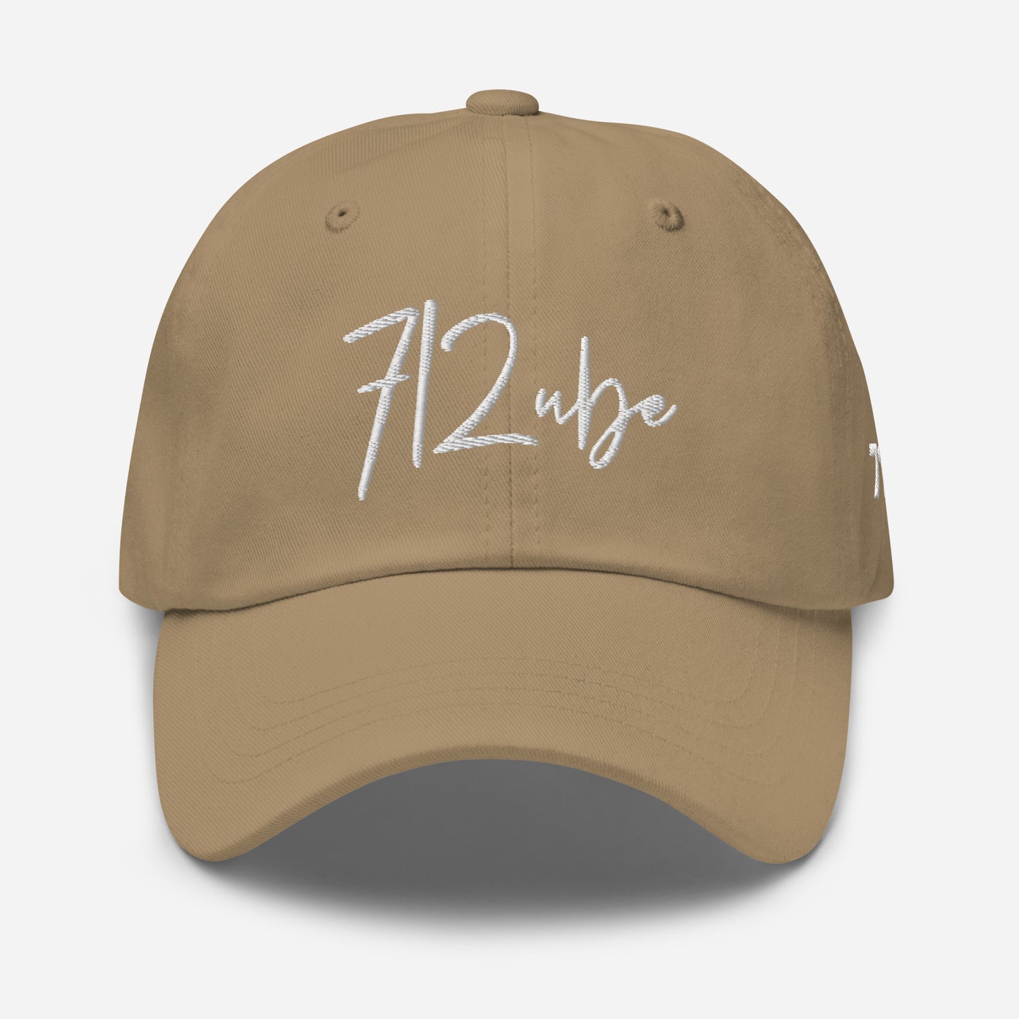 712ube Signature Series Embroidered Dad Hat (White Logo)