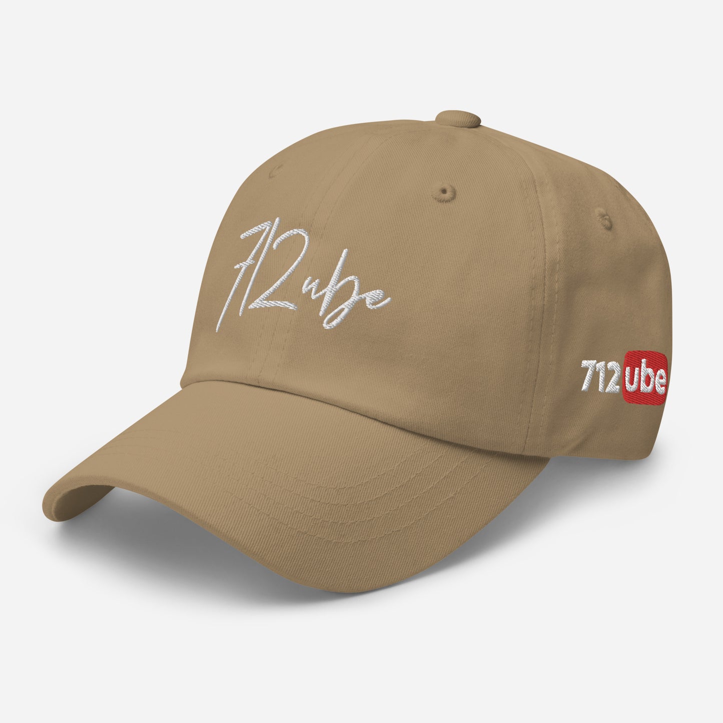 712ube Signature Series Embroidered Dad Hat (White Logo)