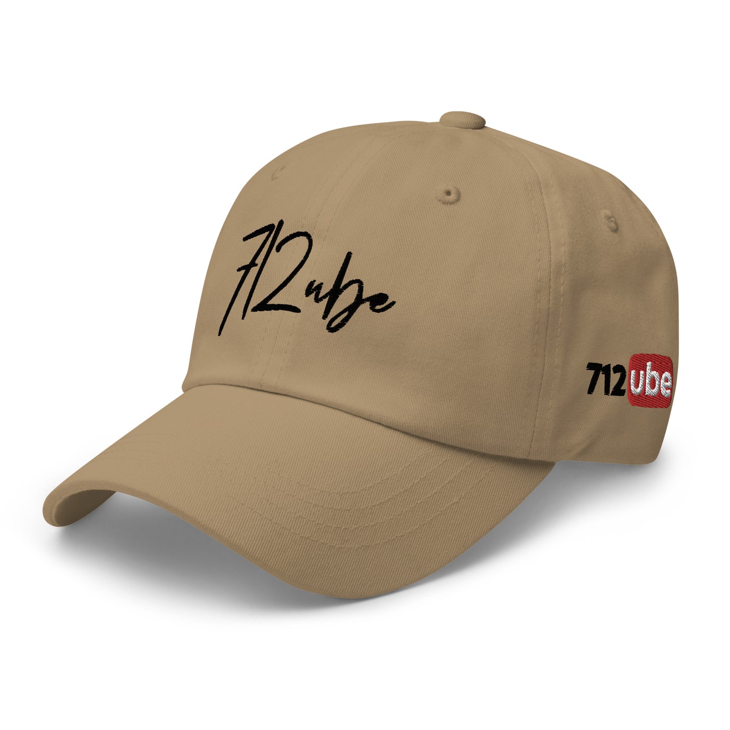 712ube Signature Series Embroidered Dad Hat (Black Logo)