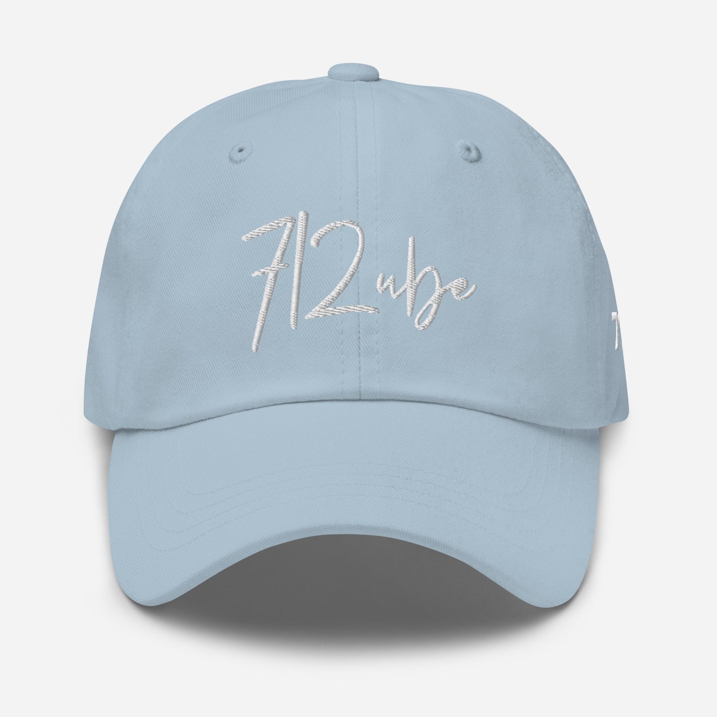 712ube Signature Series Embroidered Dad Hat (White Logo)