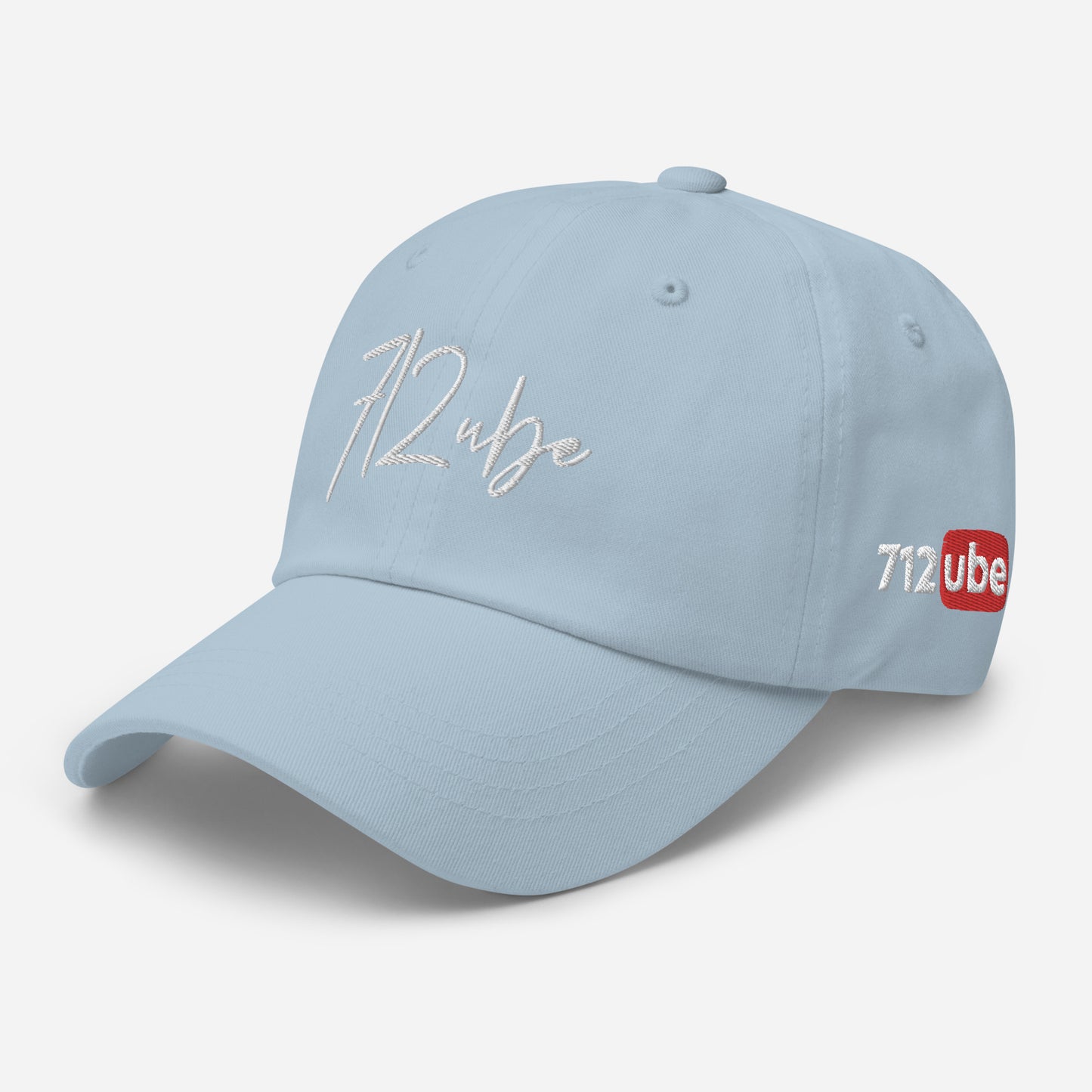 712ube Signature Series Embroidered Dad Hat (White Logo)