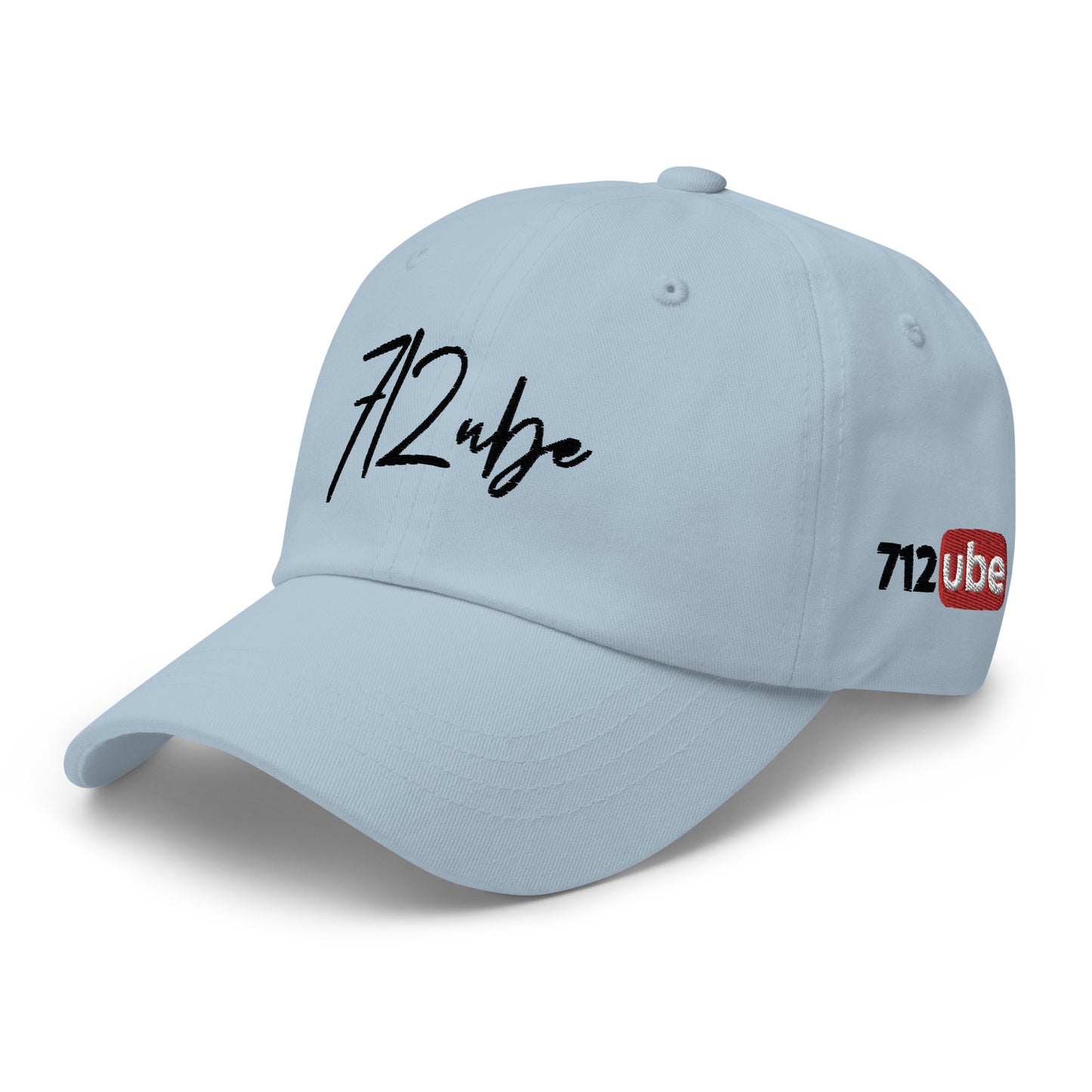 712ube Signature Series Embroidered Dad Hat (Black Logo)