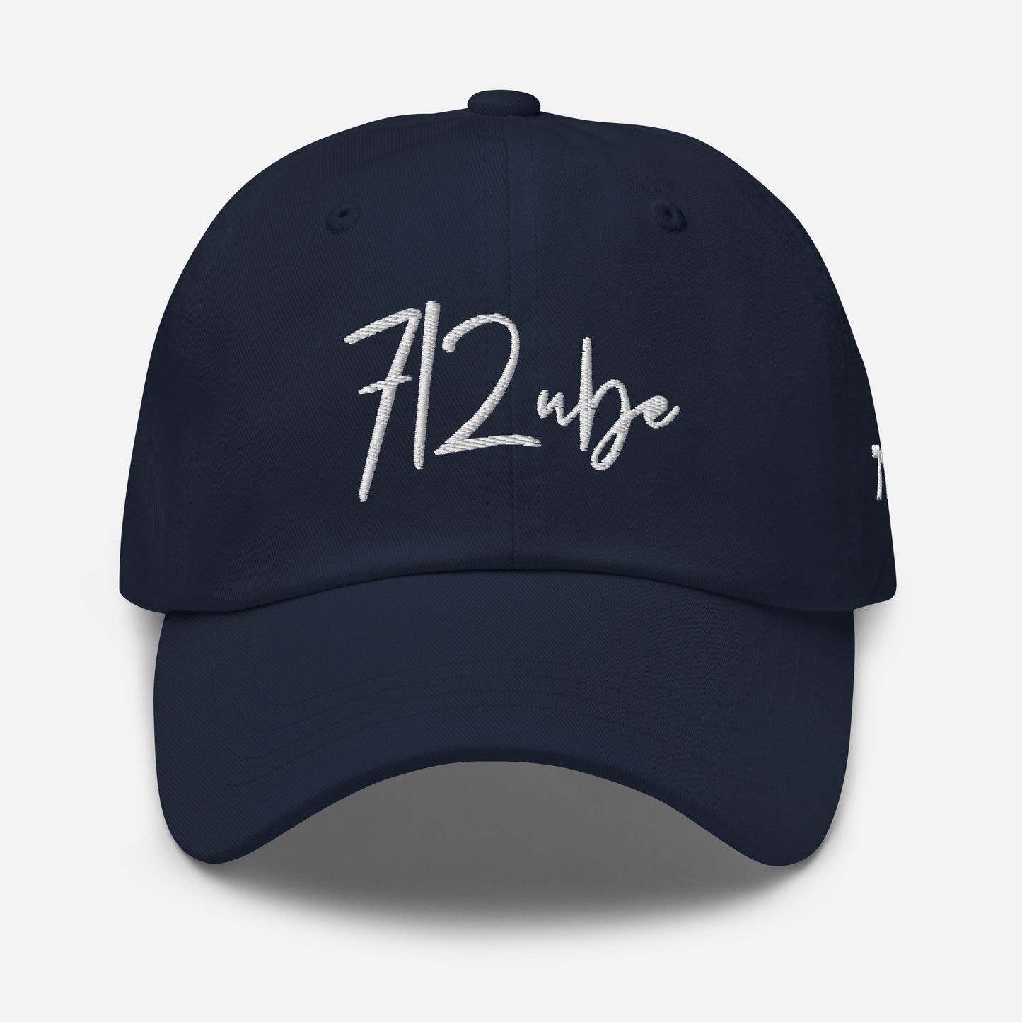 712ube Signature Series Embroidered Dad Hat (White Logo)