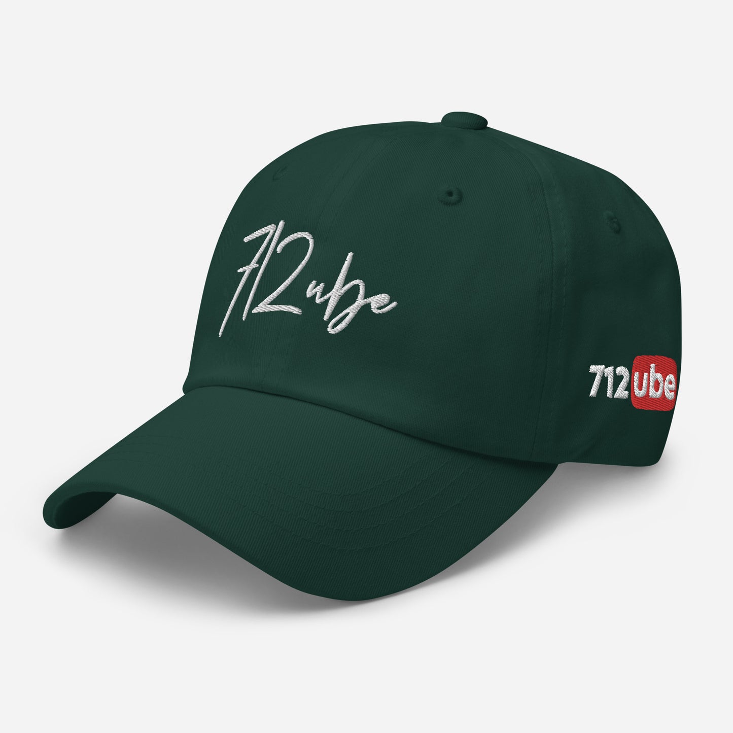 712ube Signature Series Embroidered Dad Hat (White Logo)