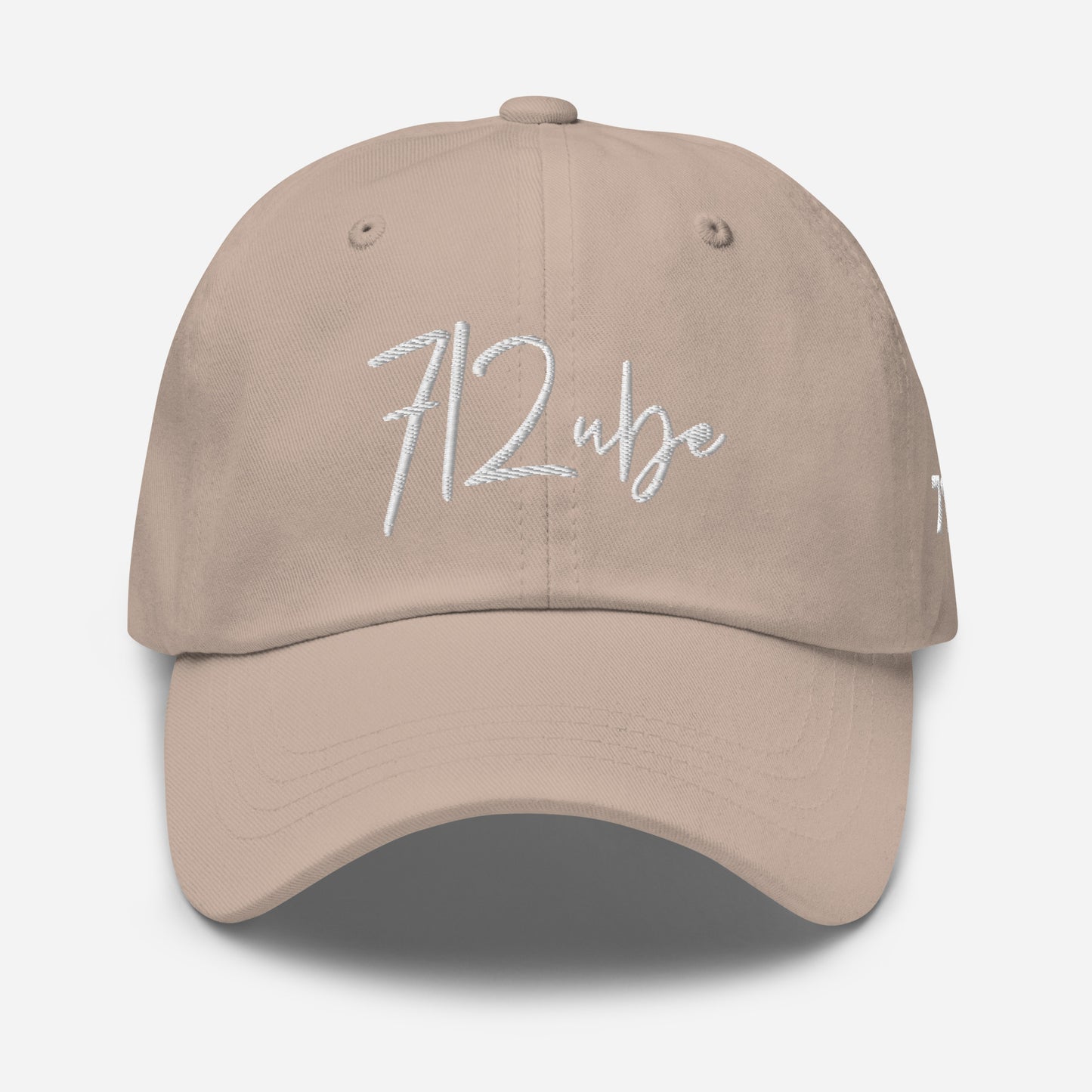 712ube Signature Series Embroidered Dad Hat (White Logo)