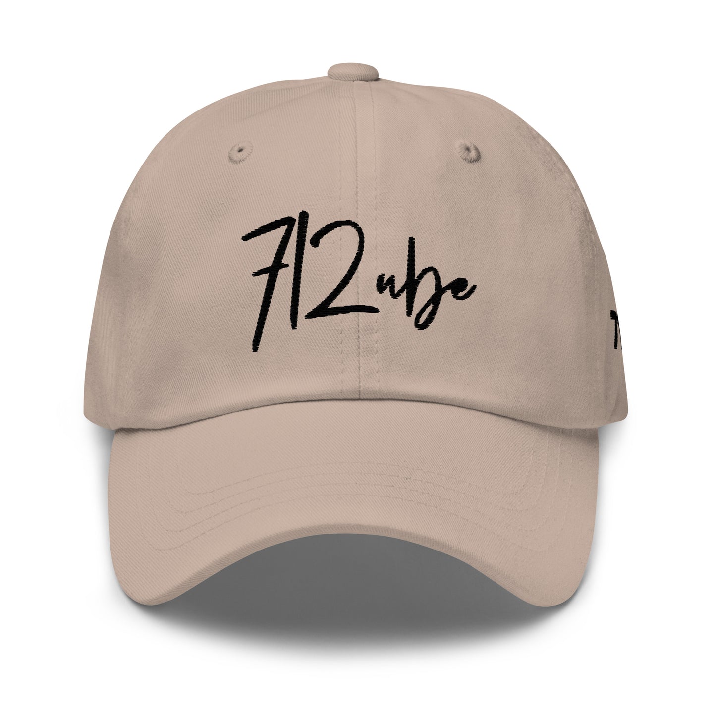 712ube Signature Series Embroidered Dad Hat (Black Logo)