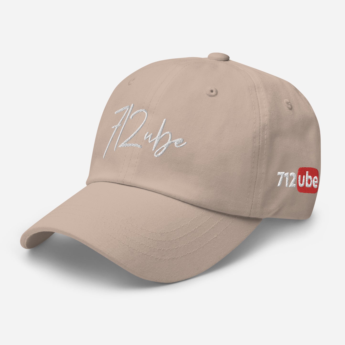 712ube Signature Series Embroidered Dad Hat (White Logo)