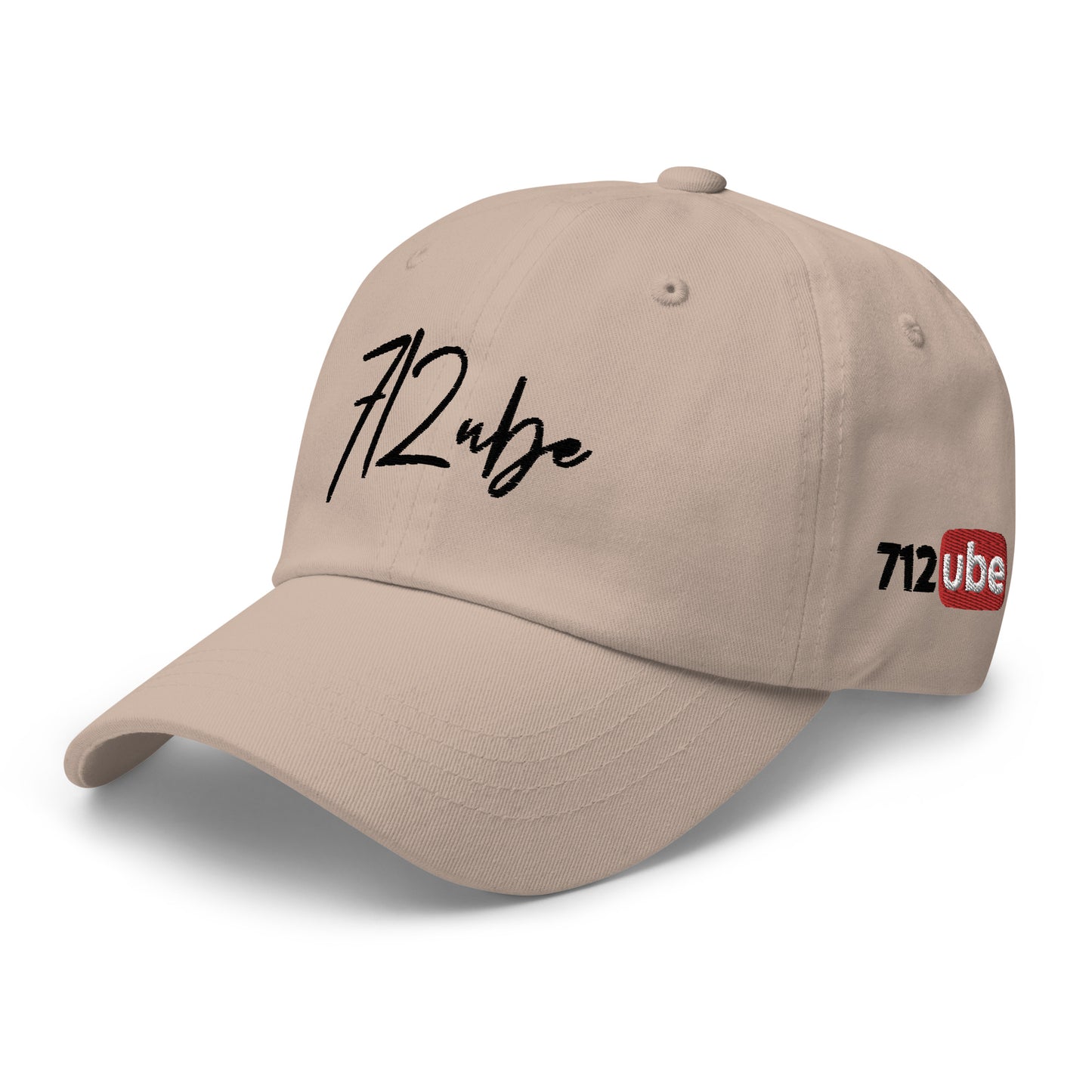 712ube Signature Series Embroidered Dad Hat (Black Logo)