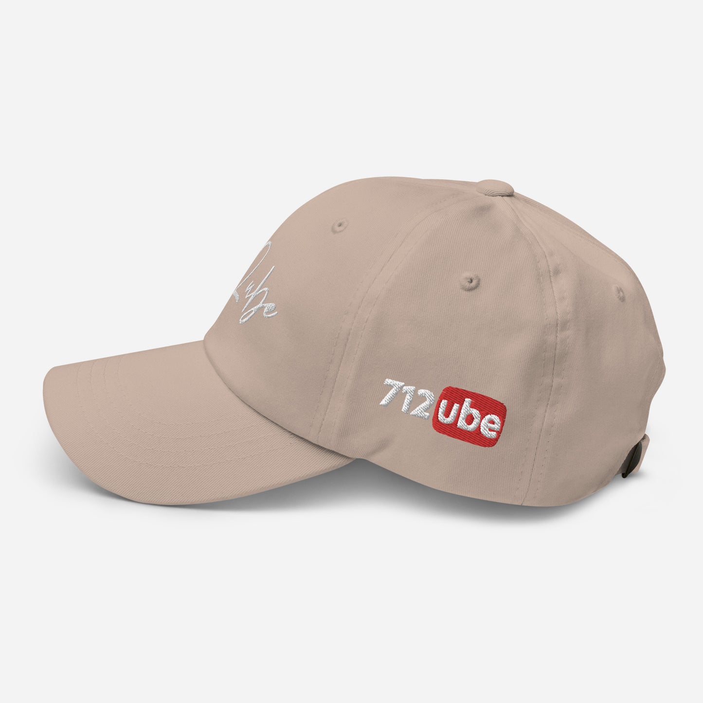 712ube Signature Series Embroidered Dad Hat (White Logo)