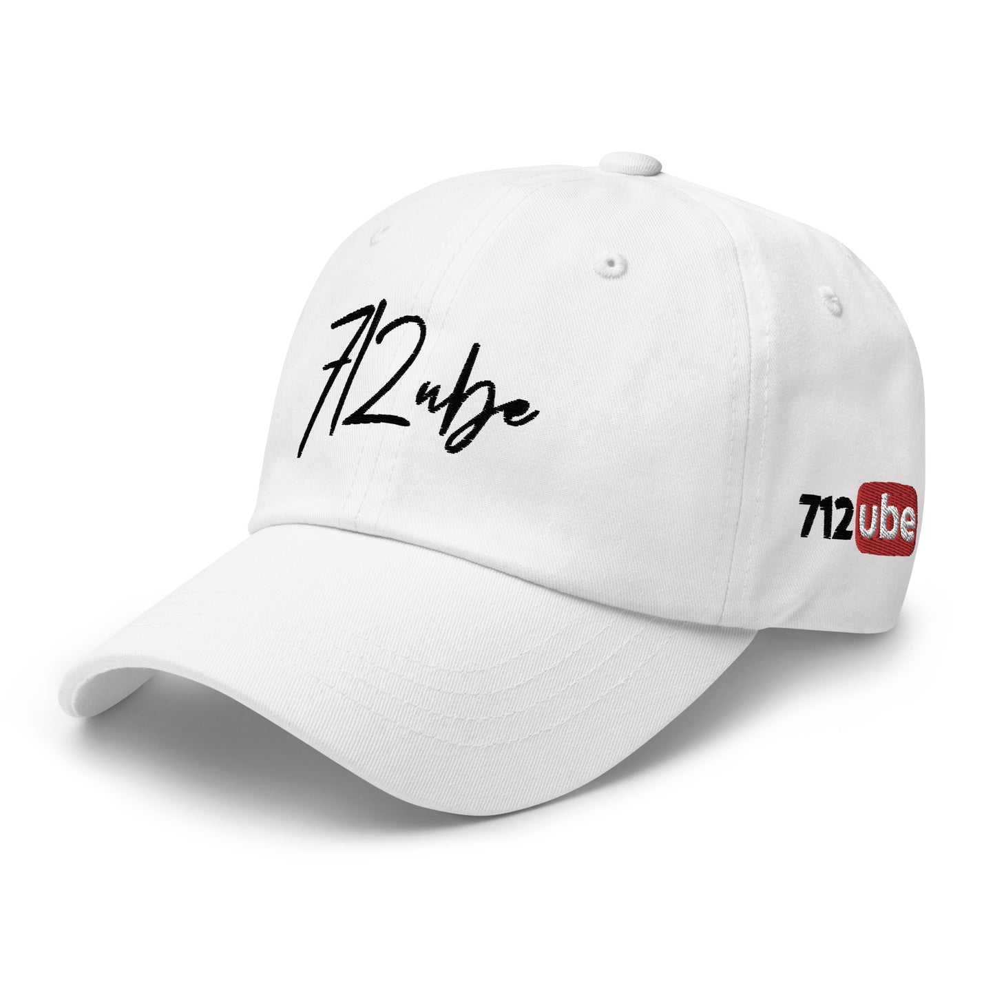 712ube Signature Series Embroidered Dad Hat (Black Logo)