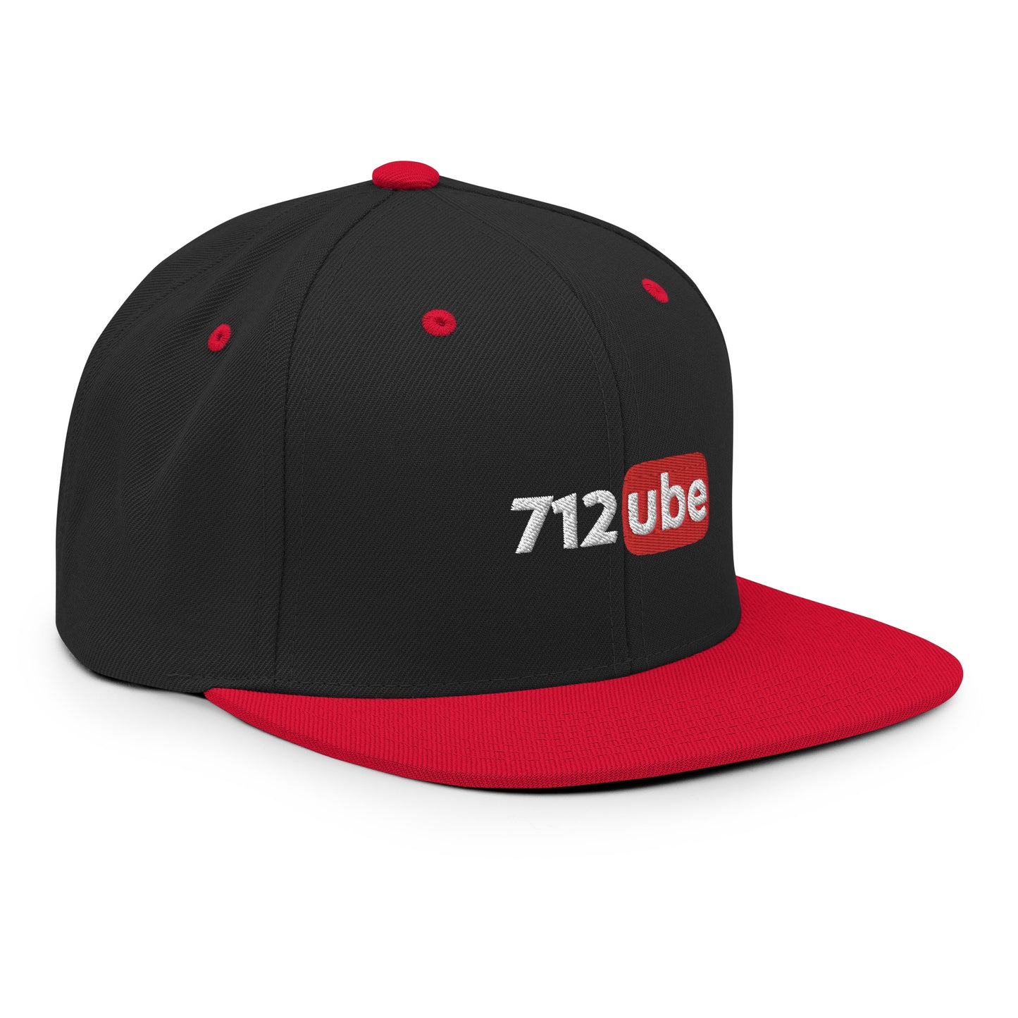 712ube Embroidered Snapback Hat (White Lettering)