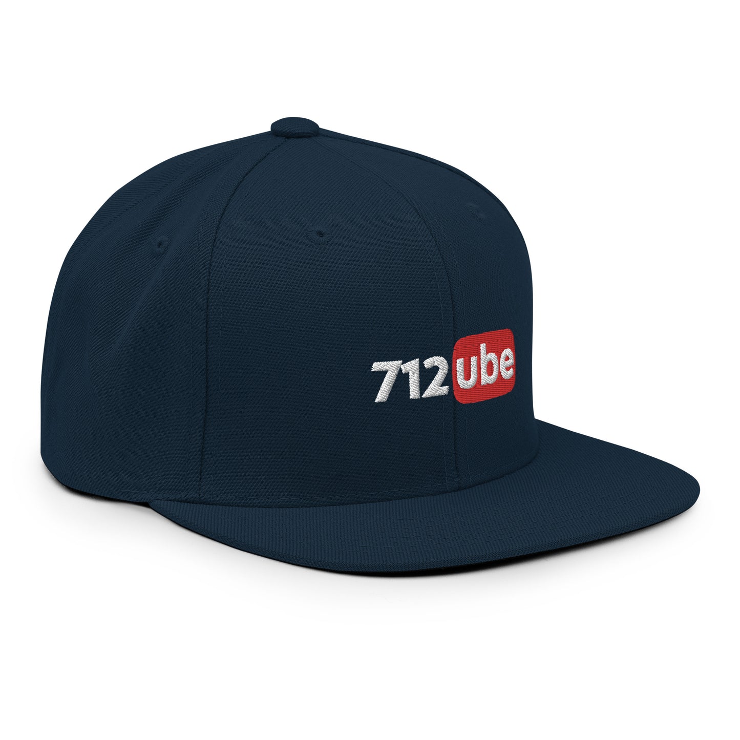 712ube Embroidered Snapback Hat (White Lettering)