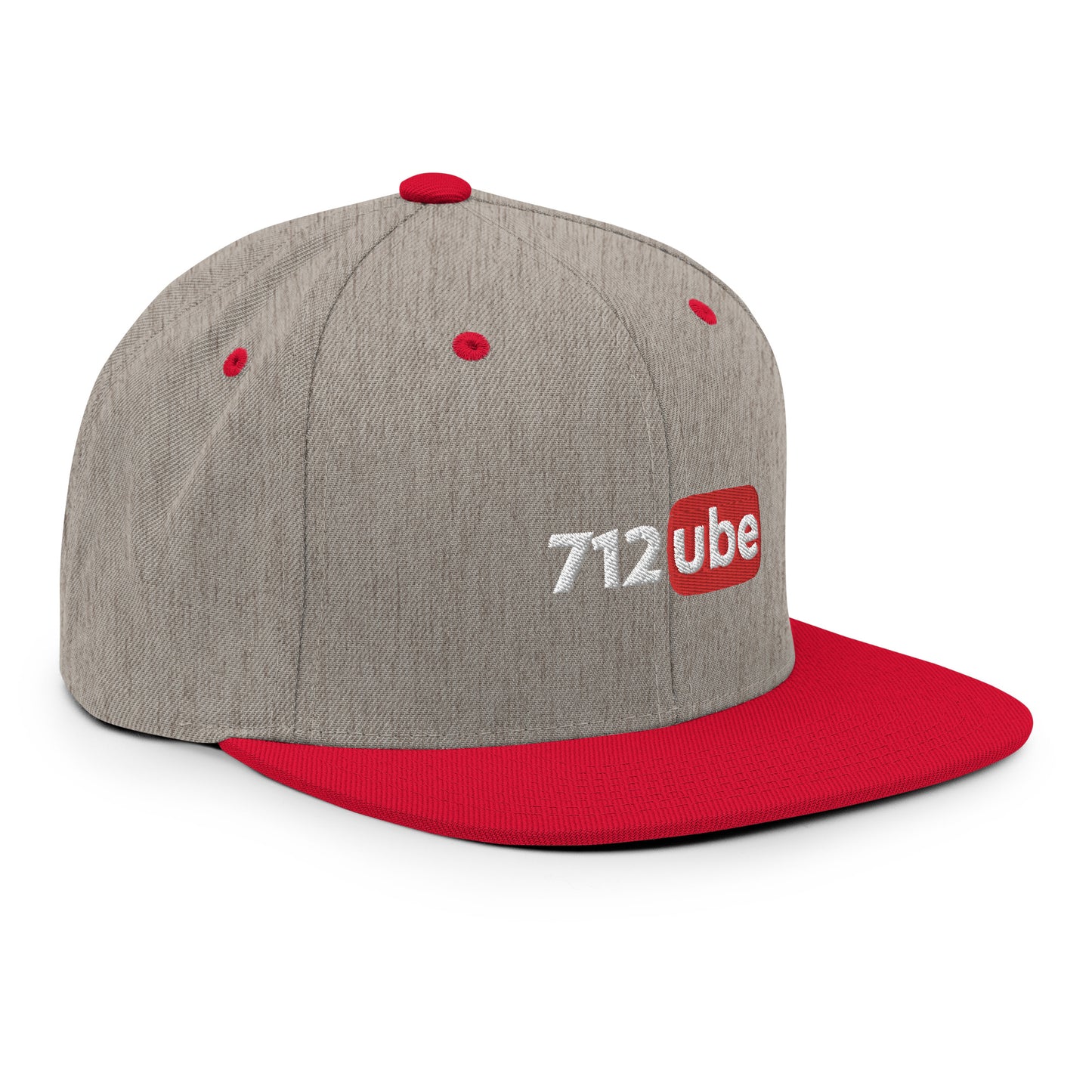 712ube Embroidered Snapback Hat (White Lettering)