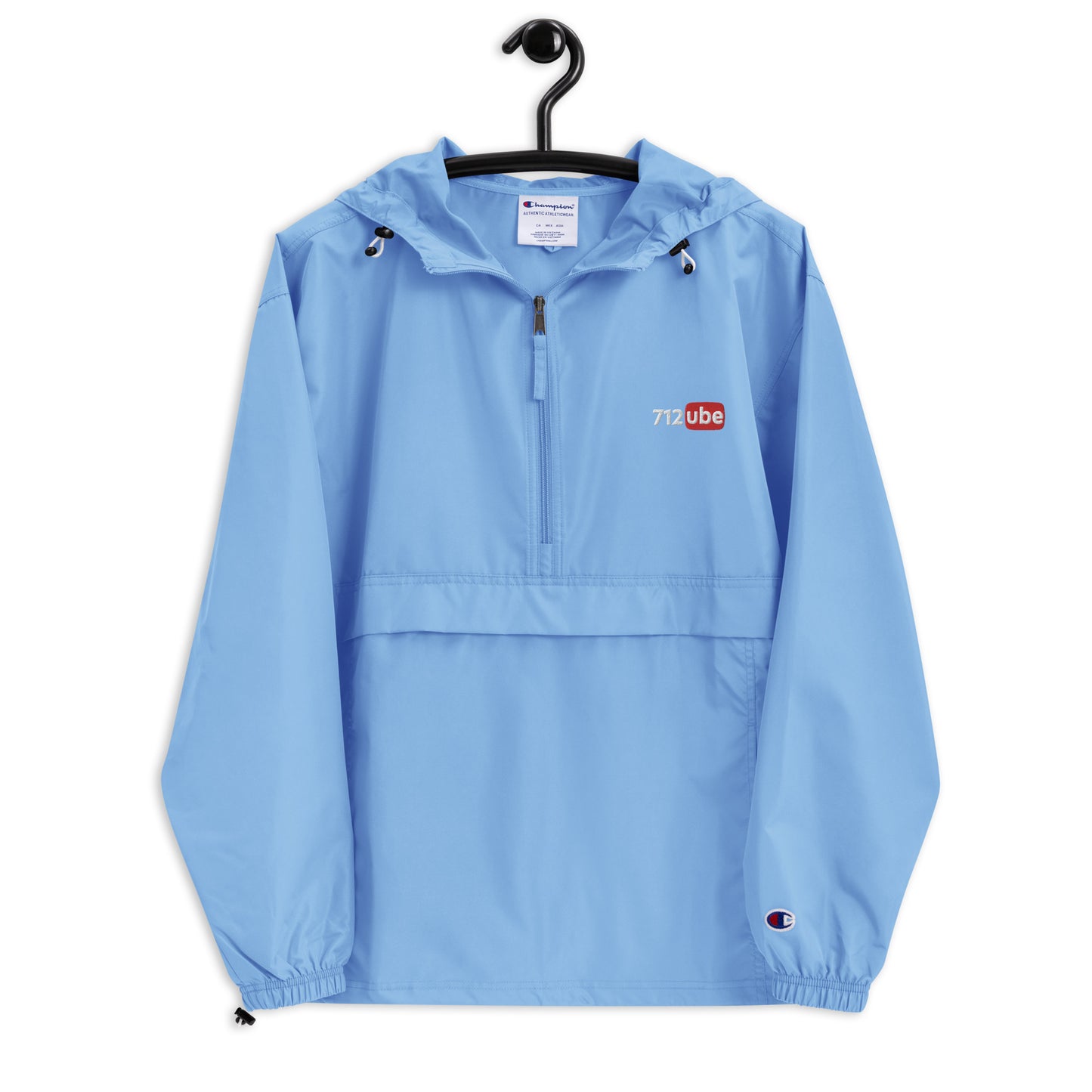 712ube x Champion Packable Embroidered Jacket (White Lettering)