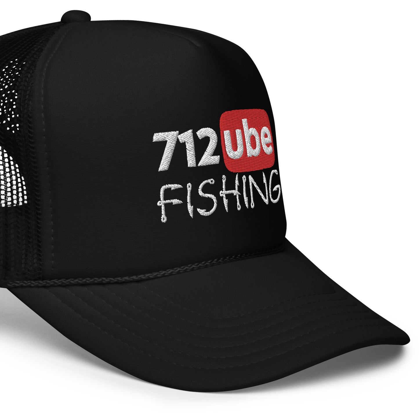 712ube Fishing Foam Trucker Hat (White Logo)