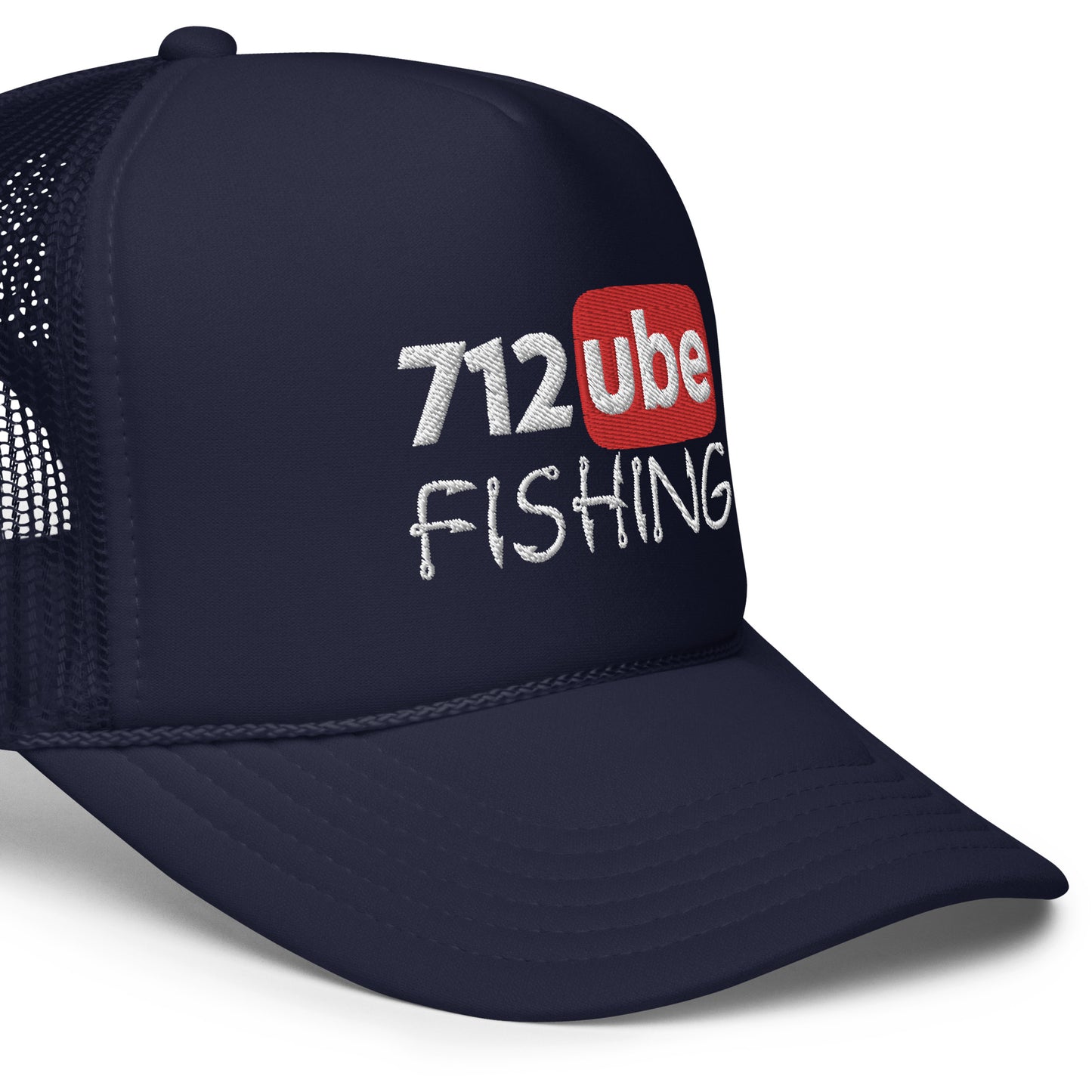 712ube Fishing Foam Trucker Hat (White Logo)