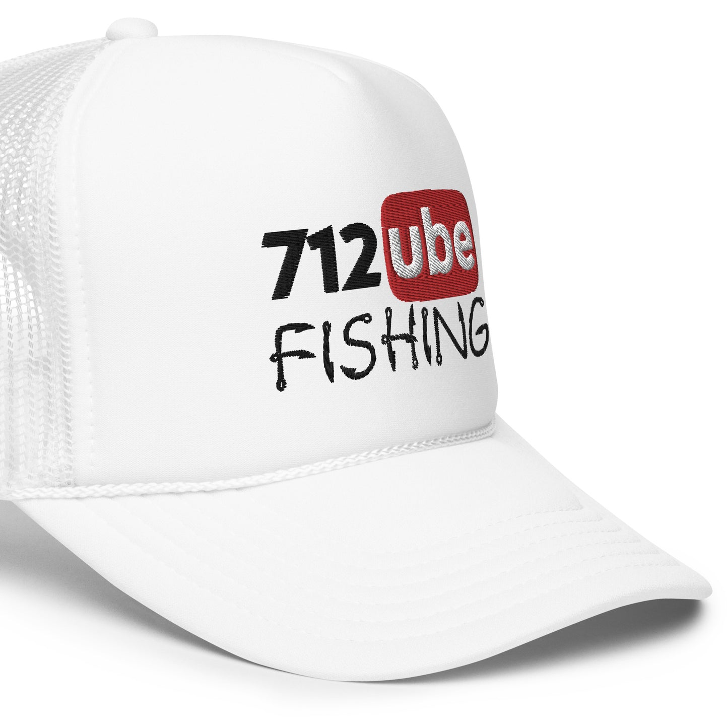 712ube Fishing Foam Trucker Hat (Black Logo)