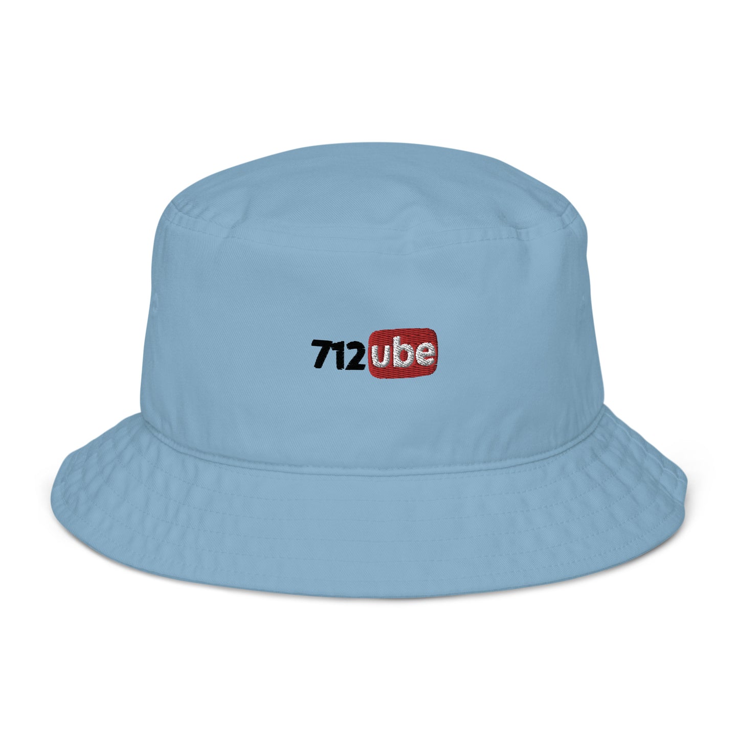 712ube Embroidered Bucket Hat (Black Lettering)