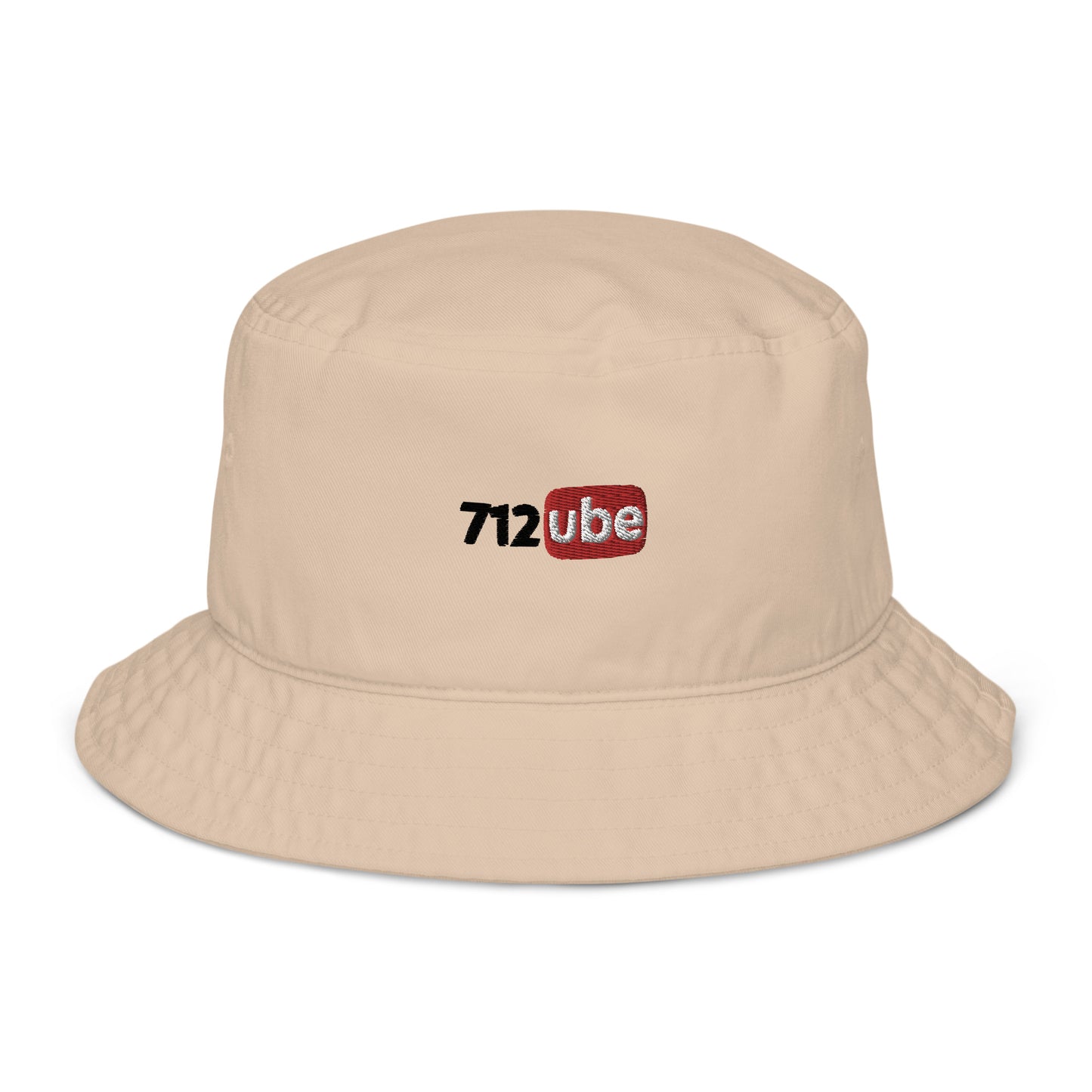 712ube Embroidered Bucket Hat (Black Lettering)