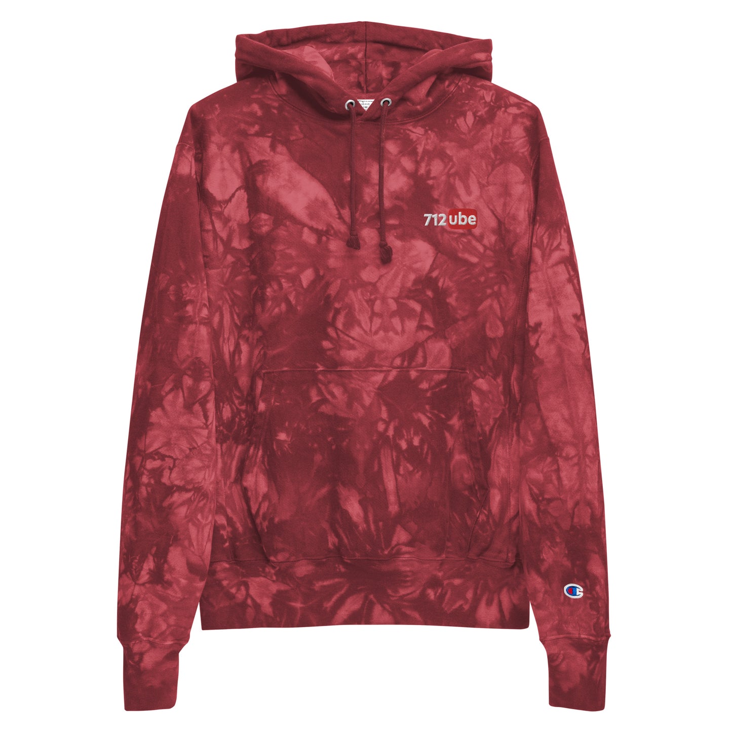 712ube x Champion Embroidered Tie-Dye Hoodie