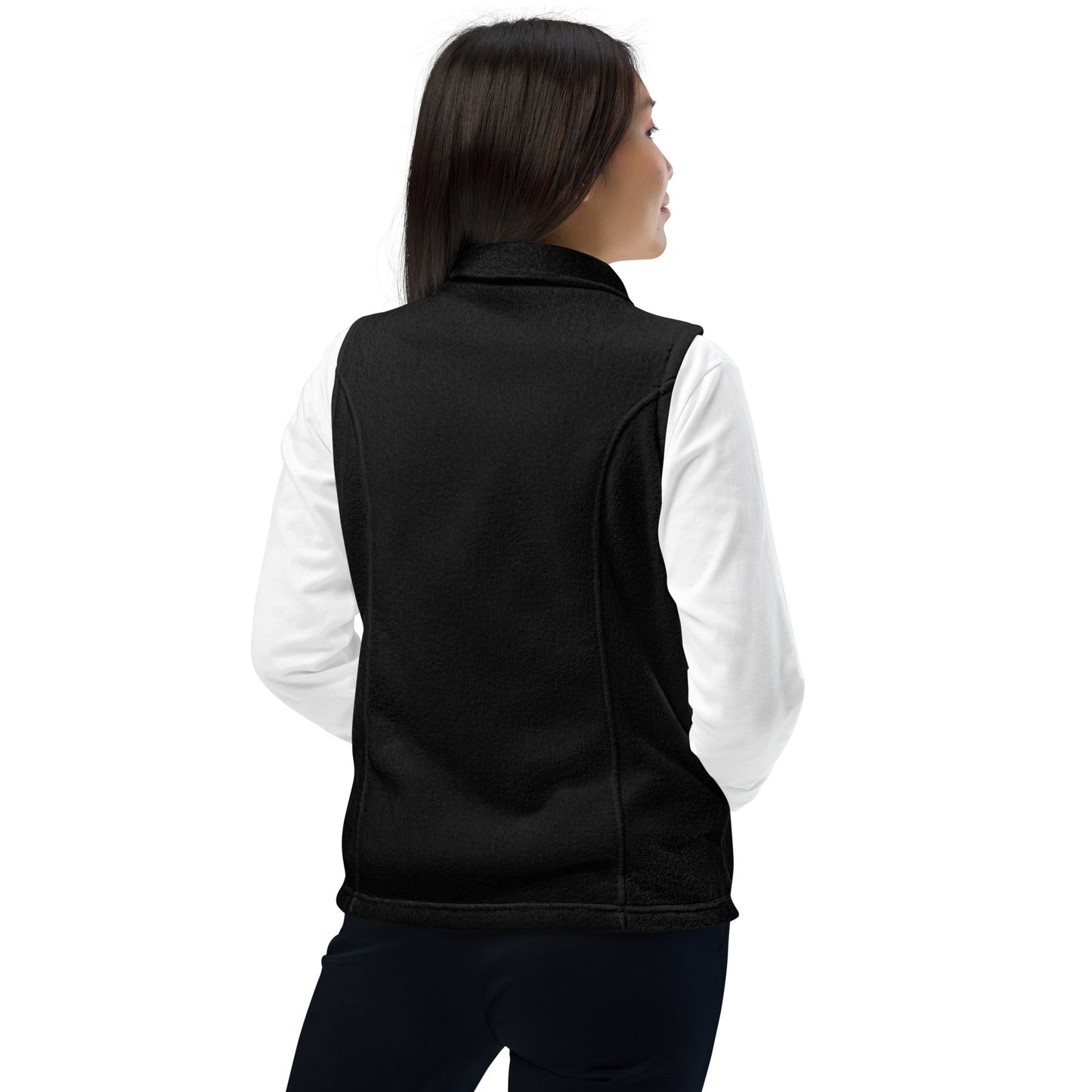 712ube x Columbia Women's Embroidered Fleece Vest (White Logo)