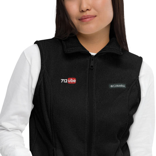 712ube x Columbia Women's Embroidered Fleece Vest (White Logo)